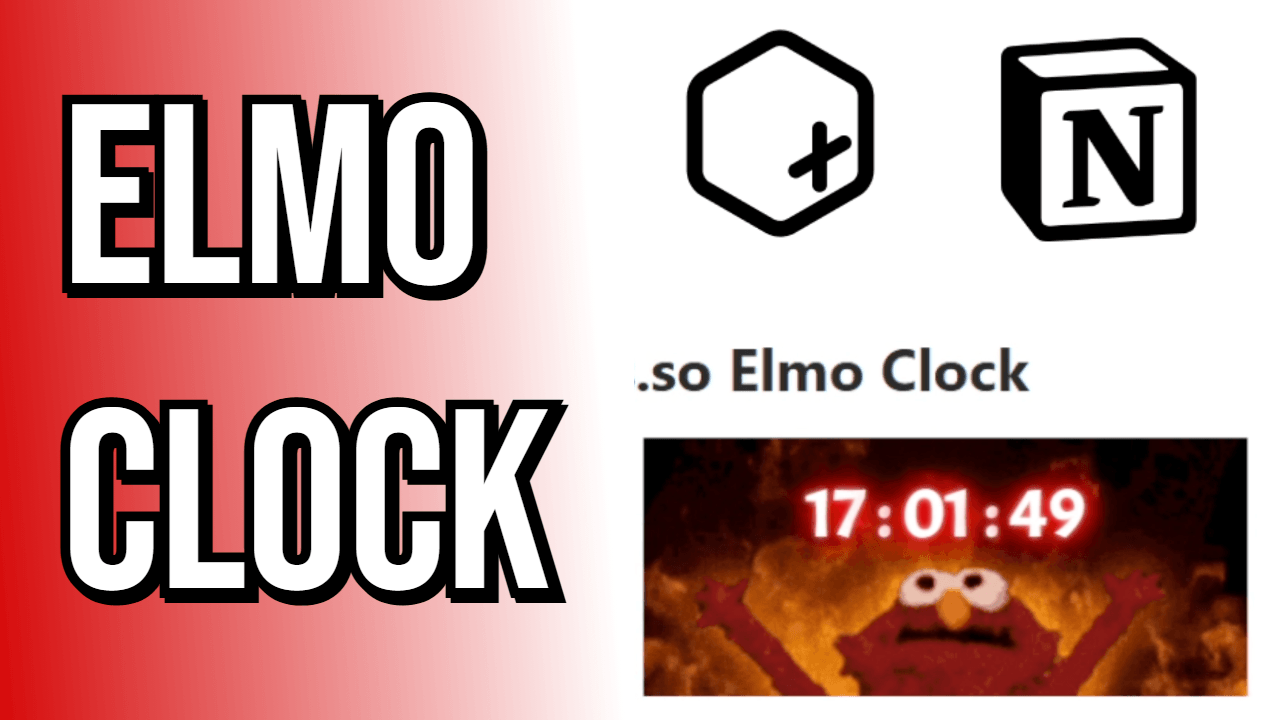 Elmo Notion Clock Widget