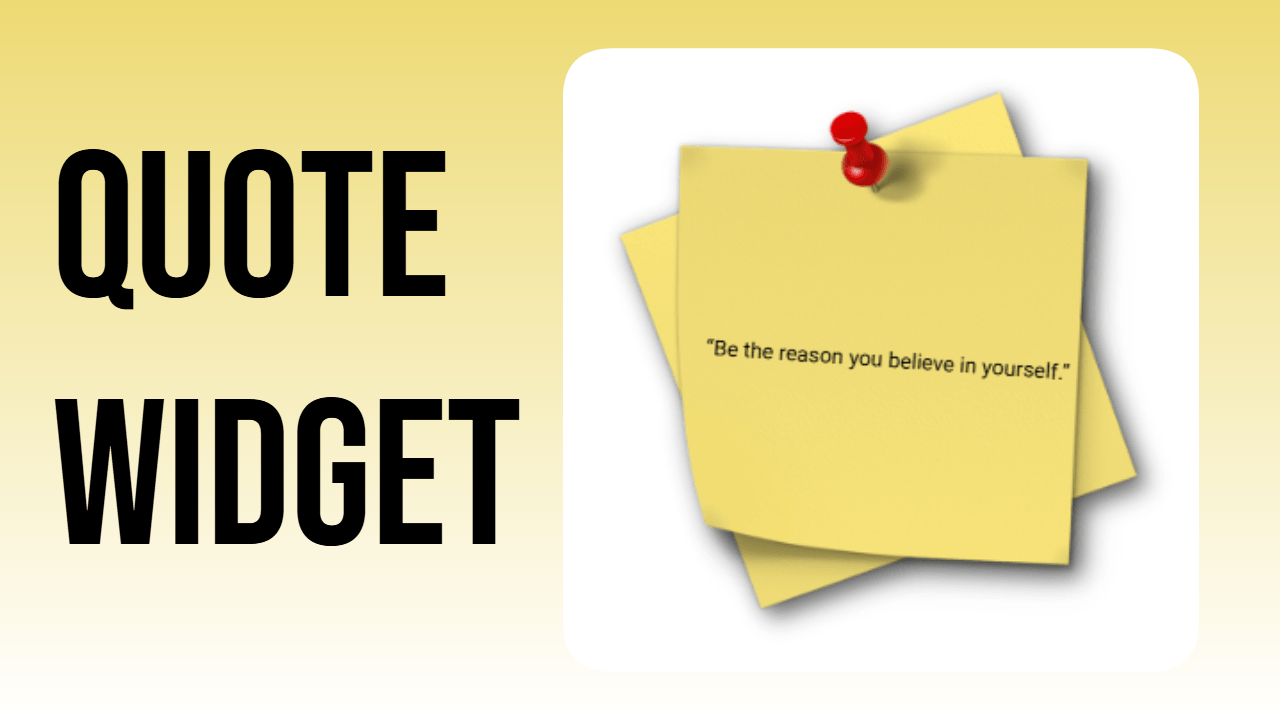 post it notion quote widget